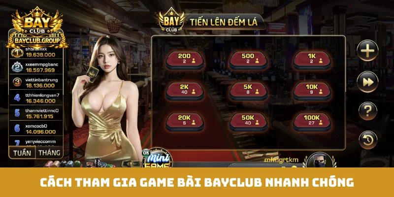 Cách tham gia game bài Bayclub nhanh chóng